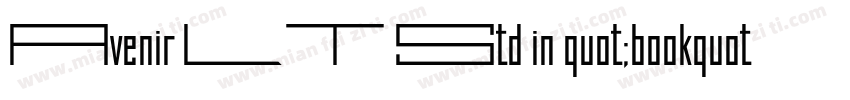Avenir LT Std in quot;bookquot; weight字体转换